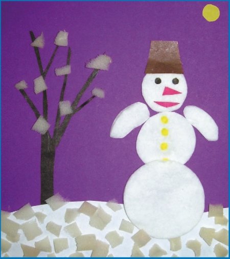 Работа с нетрадиционными материалами в детском саду. Поролон, ватные диски, ватные шарики, гофрированный картон - i_048.jpg