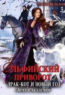 Книга Эльфийский приворот, драк-кот и Новый год. Зима в Академии (СИ)